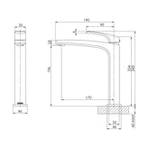 Phoenix Rush Vessel Basin Mixer Brushed Nickel